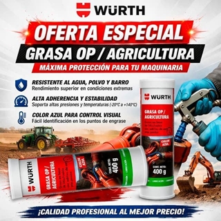 2X1 Tubos Grasa EP2 Base Litio/Calcio WÜRTH 400g - Imagen 2