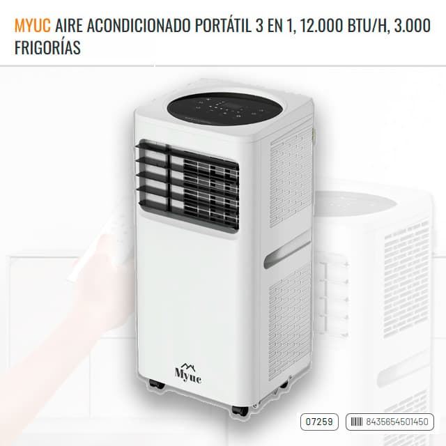 Aire Acondicionado Portátil MYUC  3 EN 1 - 12.000 BTU/H - 3.000 FRIGORÍAS - Imagen 1
