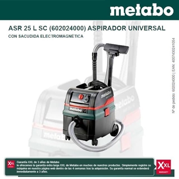 Aspirador Universal METABO ASR 25 L SC 1400W - Imagen 1