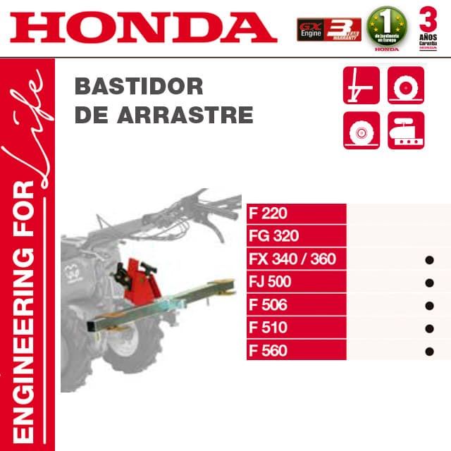 Bastidor de Arrastre Motoazadas HONDA FX340/360 FJ500 F506 F510 F560 - Imagen 1