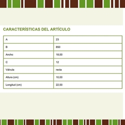 Cámara de Aire 23X850X12 Válvula Recta - Imagen 2