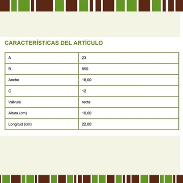 Cámara de Aire 23X850X12 Válvula Recta - Imagen 2