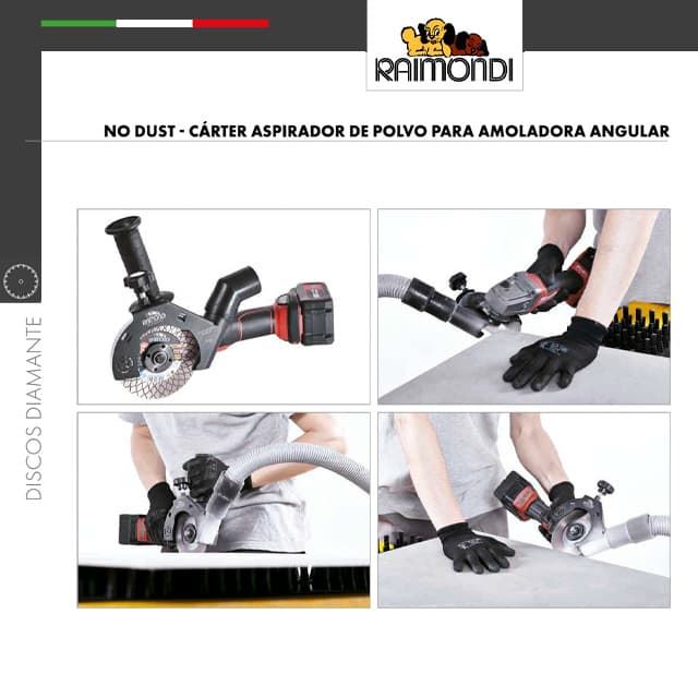 Carcasa Aspiración Universal RAIMONDI Amoladoras 115-125 NoDust - Imagen 3