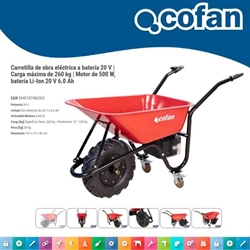 Carretilla a Batería COFAN 40V/75Litros Máx.150Kg - Imagen 1