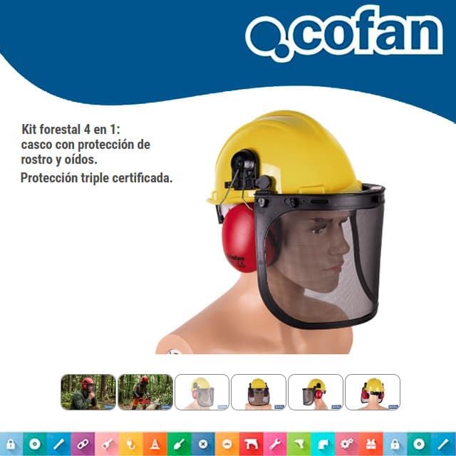 Casco Protección Forestal COFAN Auriculares/Visera - Imagen 1
