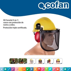 Casco Protección Forestal COFAN Auriculares/Visera - Imagen 1