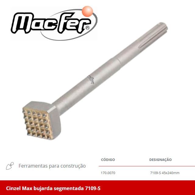 Cincel Bujarda Segmentada SDS-MAX MACFER 45X240MM 7109-S - Imagen 1