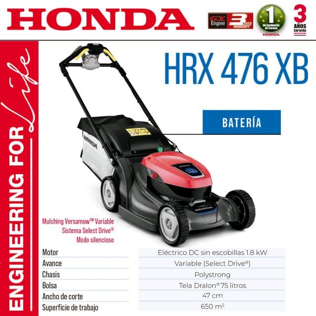 Cortacésped Batería HONDA HRX 476 XB* - TIENDA ONLINE