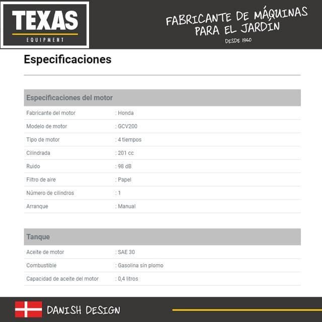 Cortacésped Gasolina TEXAS WLA5391 TR/W Chasis Aluminio - Imagen 3