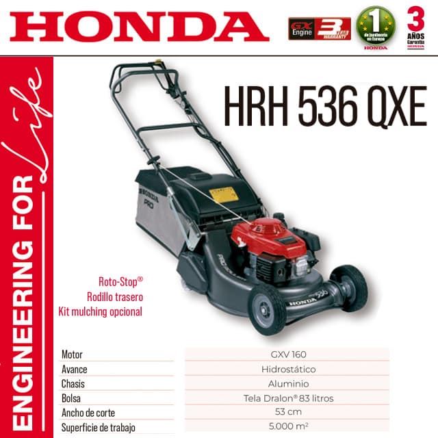Cortacésped Profesional HONDA HRH 536 QXE - Imagen 1