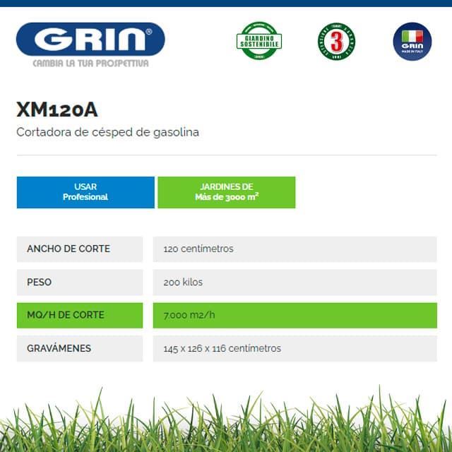 Cortadora de Césped Gasolina GRIN XM120A B&S4175EX - Imagen 2