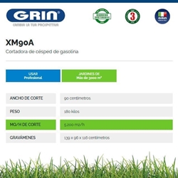 Cortadora de Césped Gasolina GRIN XM90A B&S4175EX - Imagen 2