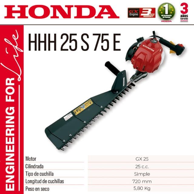 Cortasetos Gasolina 4T HONDA HHH 25 S 75 E - Imagen 1