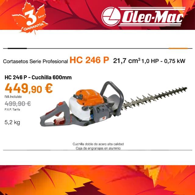 Oleo-Mac HC 750 E - Cortasetos eléctrico para uso profesional