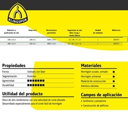 Disco Diamantado KLINGSPOR DT900BX Special 350X25.4 - Imagen 2