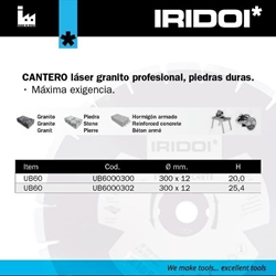 Disco IRIDOI UB60 300 H 25.4 Granito - Imagen 2