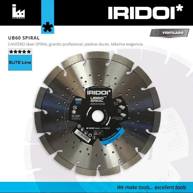 Disco IRIDOI UB60 Spiral 230 H22.2 Granito - Imagen 1