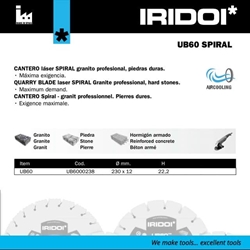 Disco IRIDOI UB60 Spiral 230 H22.2 Granito - Imagen 2