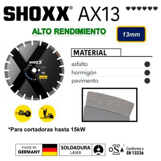 Disco SAMEDIA Shoxx AX13 350X25.4 Hormigón/Asfalto - Imagen 3