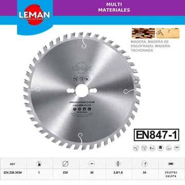 Disco Sierra LEMAN Classic D.230 Int.30 34d Multi-Material - Imagen 1
