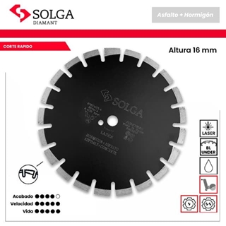 Disco SOLGA H16 Undercut 350X25.4 Hormigón / Asfalto - Imagen 1