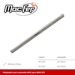 Extensión SDS/Max-Max MACFER 671 320MM - Imagen 1