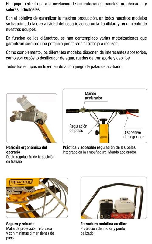 Fratasadora IMCOINSA 2A11 - Imagen 2