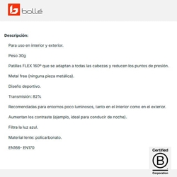 Gafas de Seguridad BOLLÉ Silex Lenta Amarilla - Imagen 2