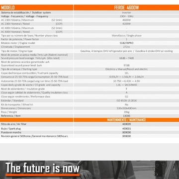 Generador Inverter GENERGY Feroe 4600W - Imagen 2