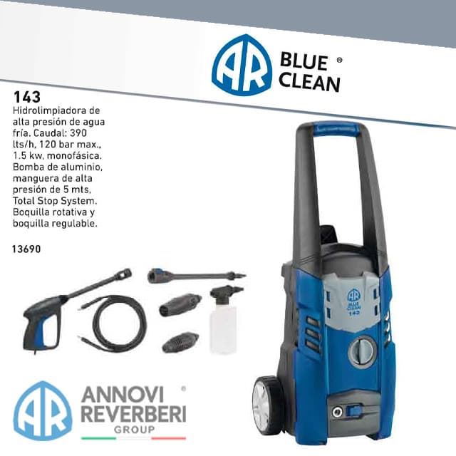 Hidrolimpiadora Eléctrica 143 Home AR Blue Clean - Imagen 1