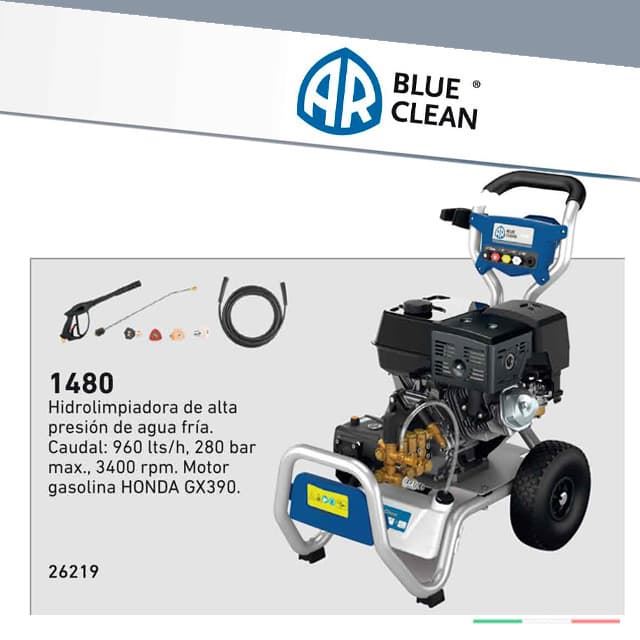 Hidrolimpiadora Gasolina 1480 Pro AR Blue Clean - Imagen 1