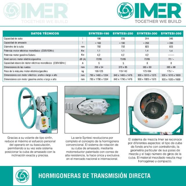 Hormigonera Eléctrica IMER Syntesi-300 - Imagen 7