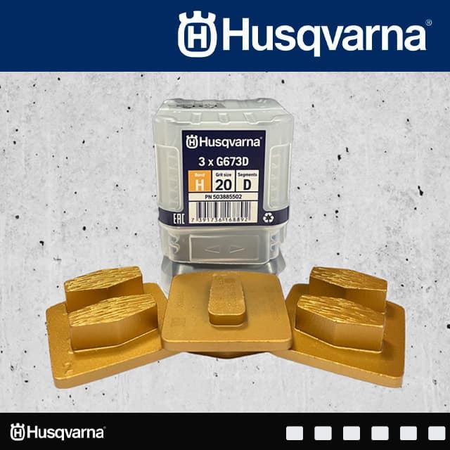 Juego 3 Pastillas Diamante HUSQVARNA G673D Vari-Grind G.20 - Imagen 1