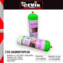 Juego de 2 Bombonas de Gas ARGÓN-CO2 - Imagen 1