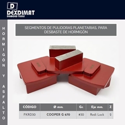 Juego de 3 Segmentos DEXDIMAT FKRD HQ Grano 30 / Pastilla de 15MM - Imagen 1