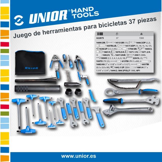 Juego de Herramientas para Bicicletas UNIOR 37 Piezas - Imagen 1