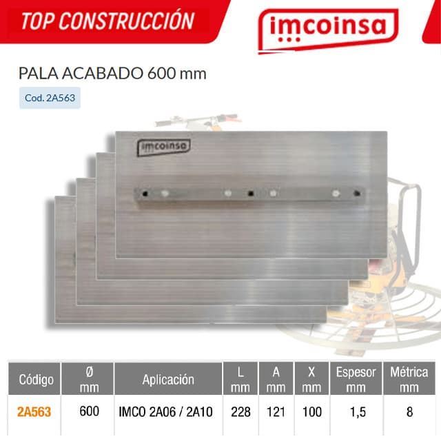 Juego Palas de Acabado IMCOINSA 600 Imco 2A06/2A10 (4UDS) - Imagen 1