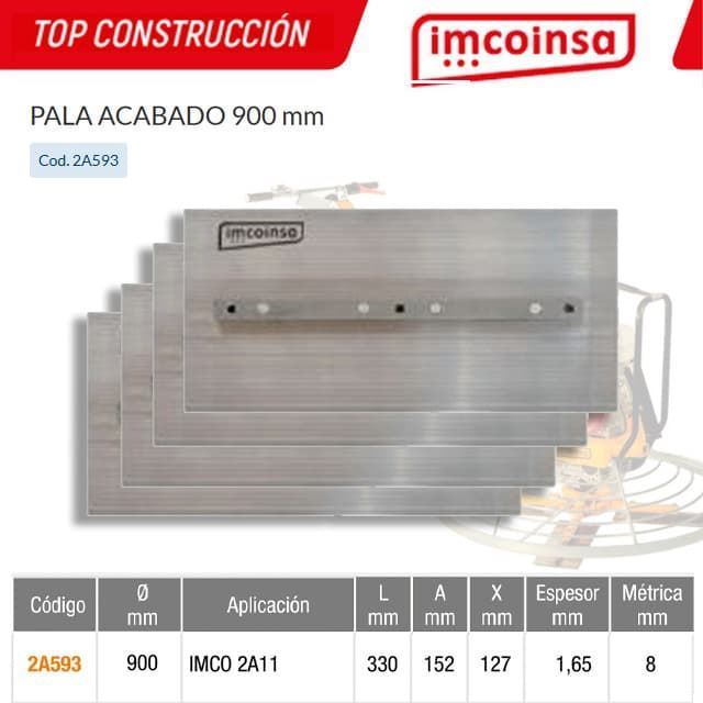 Juego Palas de Acabado IMCOINSA 900 Imco 2A11 (4UDS) - Imagen 1