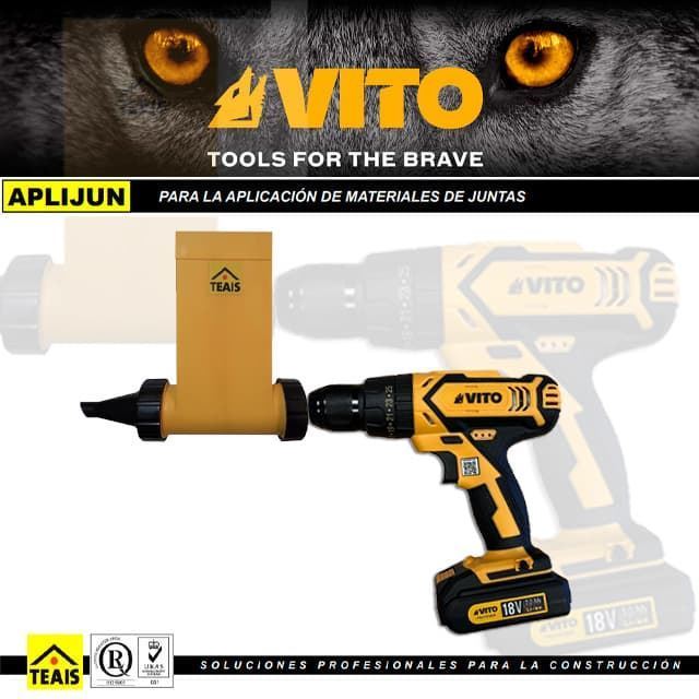 Kit Aplicador de Juntas TEAIS + Taladro Batería VITO 18V - Imagen 1