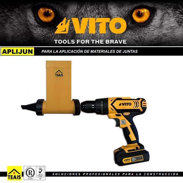 Kit Aplicador de Juntas TEAIS + Taladro Batería VITO 18V - Imagen 2