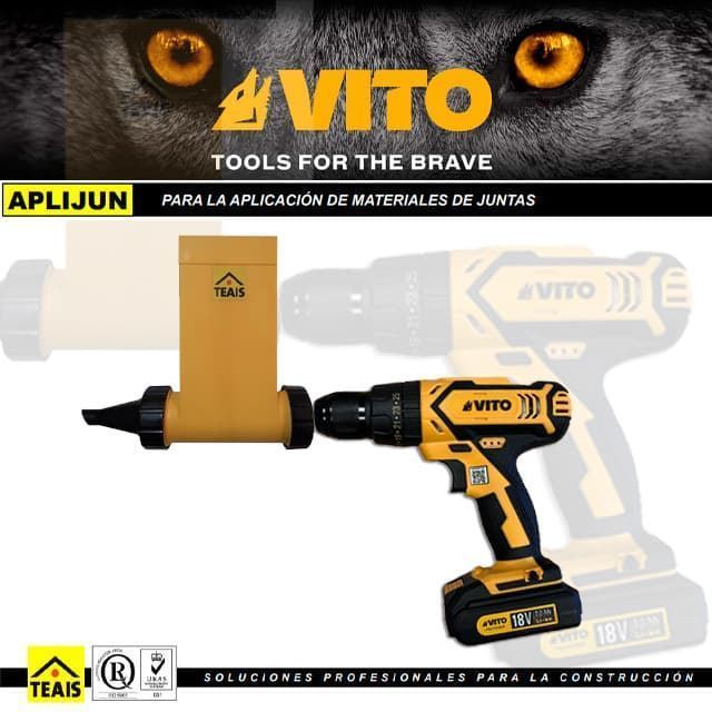 Kit Aplicador de Juntas TEAIS + Taladro Batería VITO 20V - Imagen 1