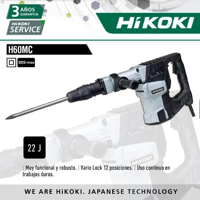 Martillo Demoledor HIKOKI H60MC WTZ 1250W - Imagen 1