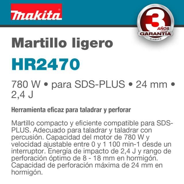 Martillo Ligero Rotativa MAKITA HR2470 - Imagen 3