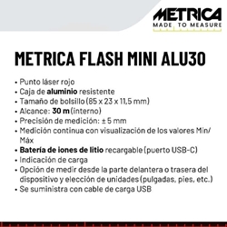 Medidor Láser METRICA Mini Alu30 - Imagen 2