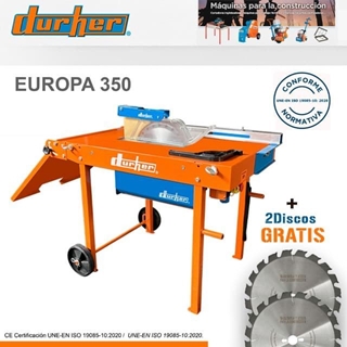 Mesa Circular de Corte DURHER Europa 350-M 3CV/50Hz + 2 Discos GRATIS - Imagen 1