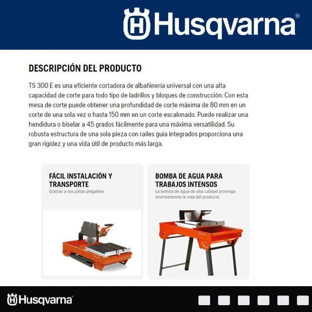 Mesa Cortadora de Mamposteria HUSQVARNA TS 300 E + Disco GRATIS - Imagen 4