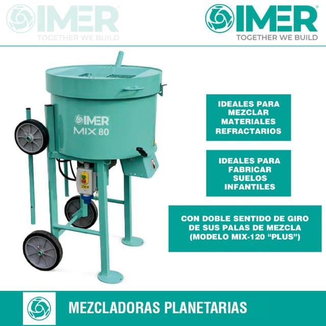 Mezcladora Planetaria Monofásica IMER Mix-80 - Imagen 1