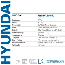 Mini Dumper a Batería HYUNDAI HYMDA300-E - Imagen 2