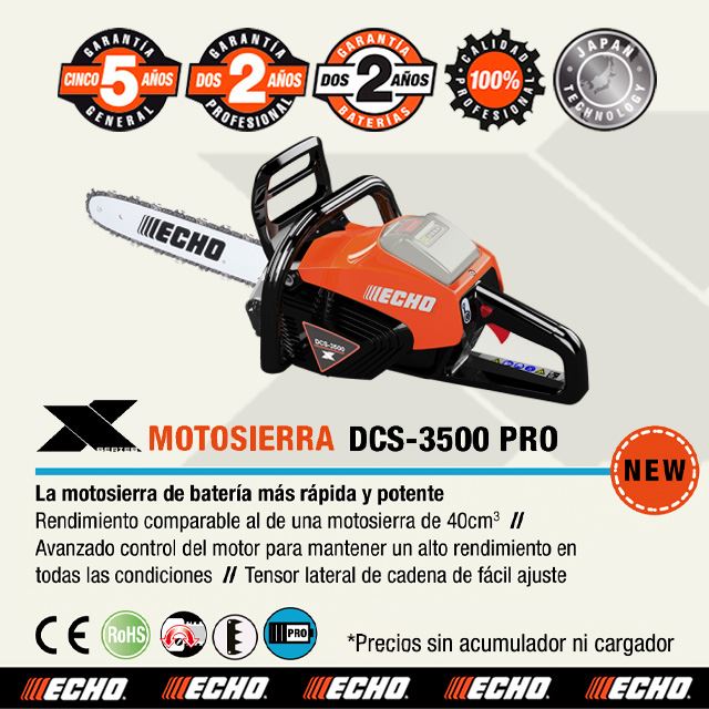 Motosierra Batería ECHO DCS-3500 PRO* - Imagen 1