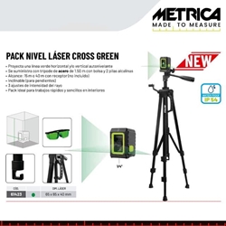 Pack Nivel Láser METRICA Cross Green - Imagen 1